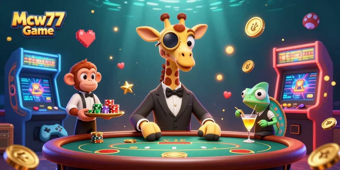 Engage with Mcw77 Game at the vibrant casino with high-roller characters and dynamic gaming elements.