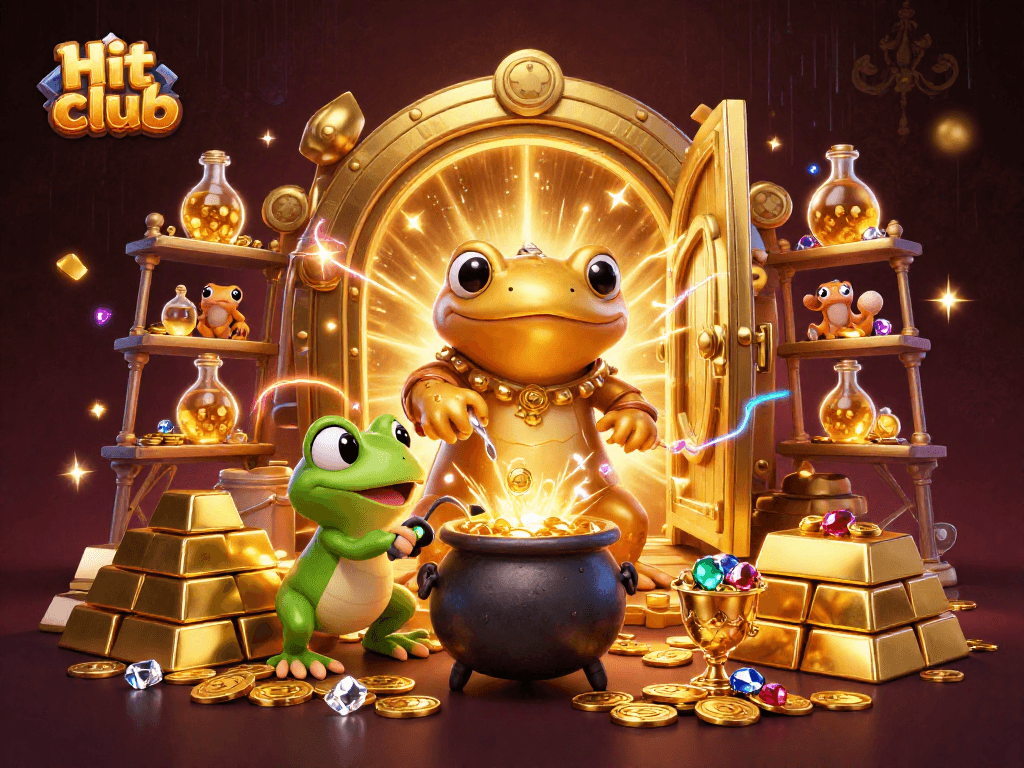 Experience the excitement at Hit club with vibrant games and golden treasures shining brightly.