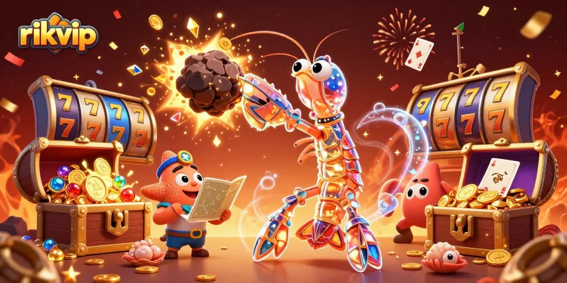 Experience immersive gaming with rikvip as the galactic samurai mantis shrimp battles through slot treasures.