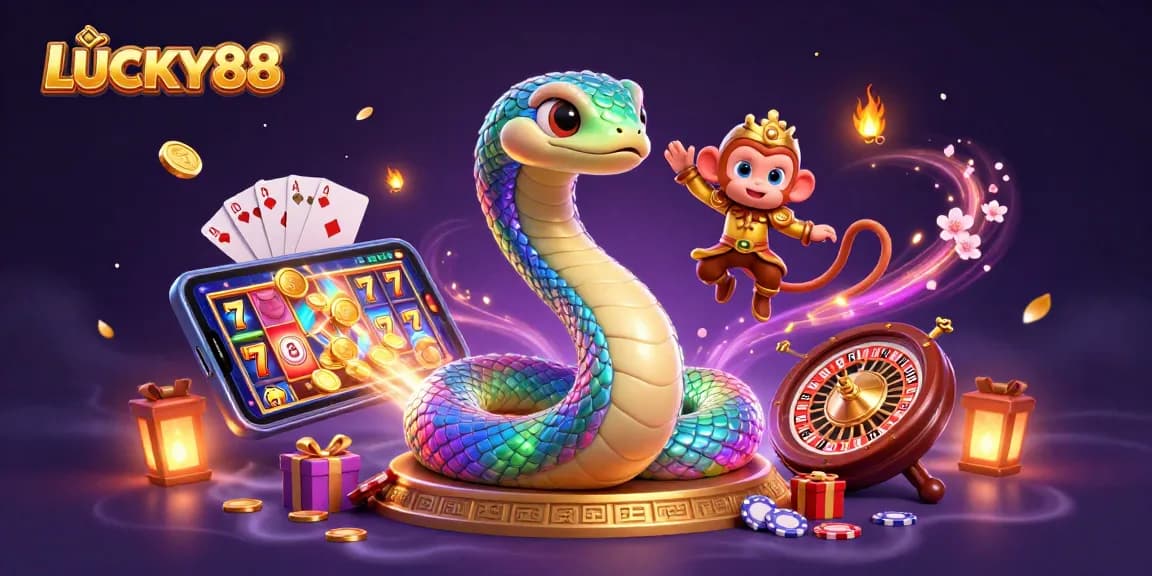 Experience exhilarating moments with LUCKY88's vibrant slot gaming action and enchanting characters.