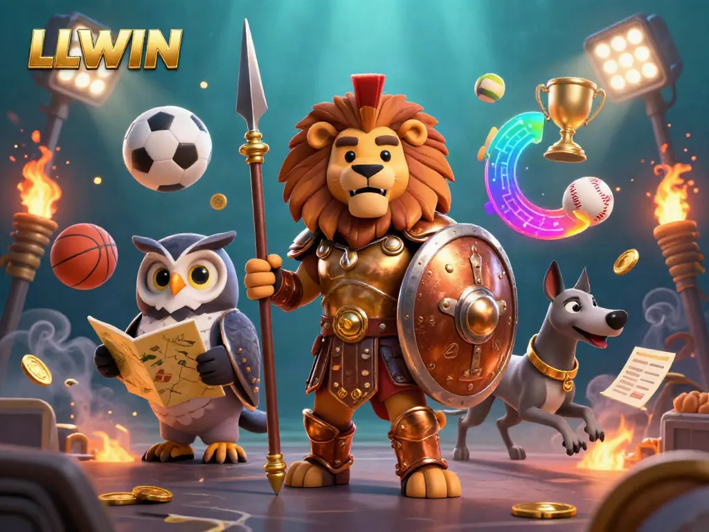 Experience thrilling gaming at LLWIN with a vibrant casino scene filled with dynamic elements.