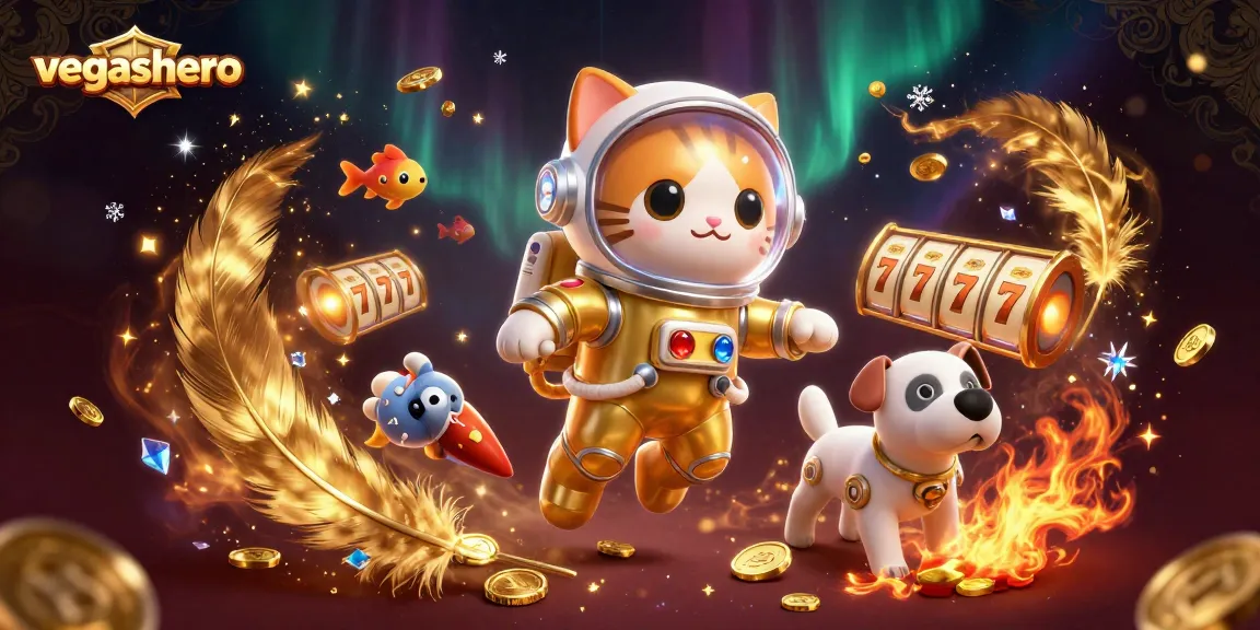 Spin to win at VegasHero with a vibrant 3D casino scene showcasing dynamic slots and engaging characters!
