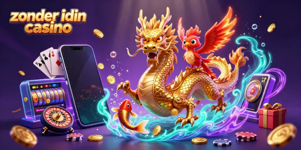 Experience thrilling gameplay at a zonder idin casino with Asian-inspired characters and vibrant casino elements.
