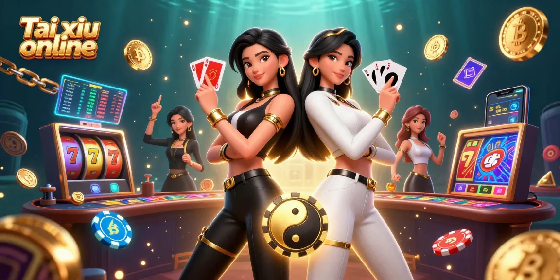 Experience the excitement of Tai xiu online with stunning twin Asian women gambling in vibrant 3D casino.
