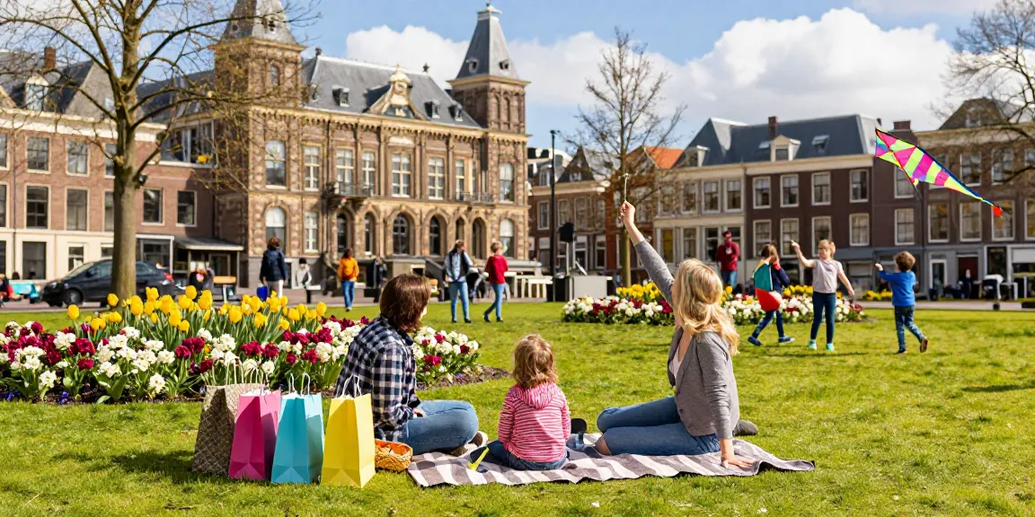 Family enjoying tips den haag in spring park, vibrant outdoor activities