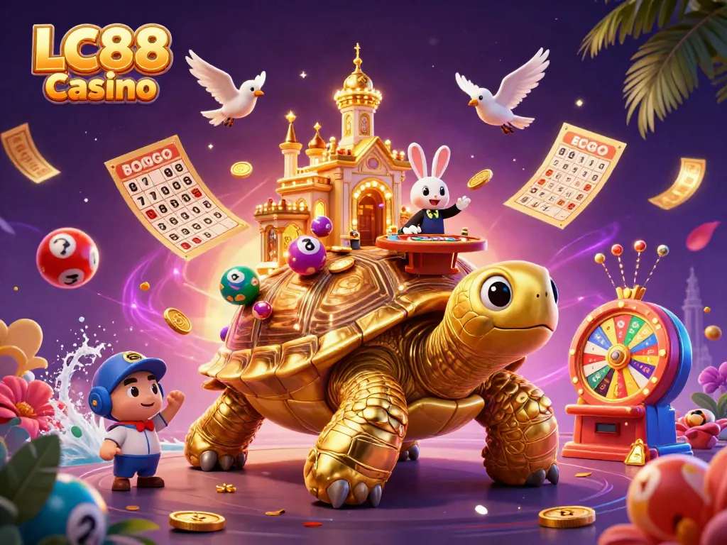 Experience the thrill of LC88 Casino with animated excitement and colorful gaming elements.