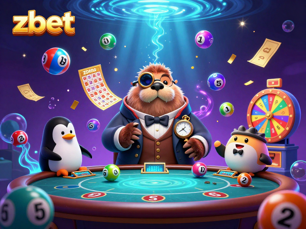 Zbet showcases a thrilling underwater poker scene with a jolly walrus and penguin dealer, capturing the excitement of online gambling.