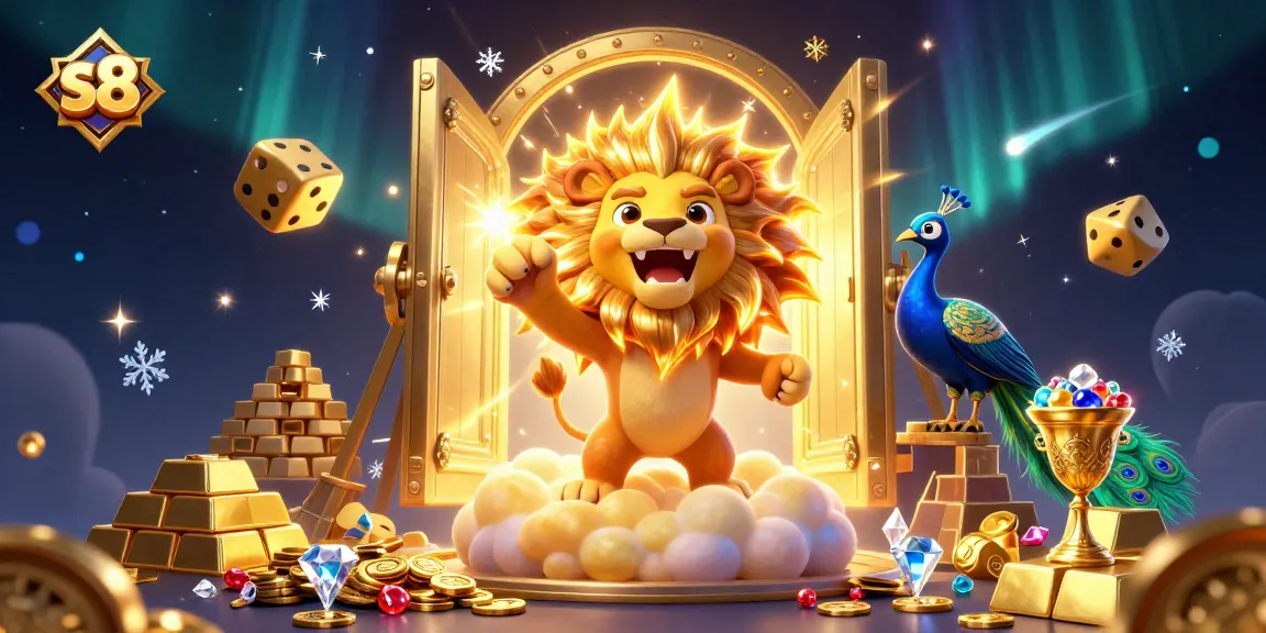 Experience the thrill of s8 with colorful 3D casino characters and dazzling treasures.