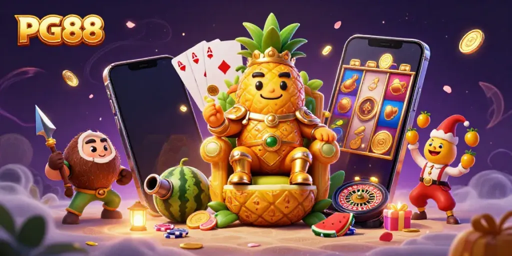 Experience exhilarating gaming with PG88's vibrant casino scene featuring dynamic characters and endless fun.