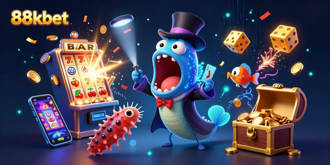 88kbet showcases a vibrant deep-sea casino scene with animated characters performing in a lively atmosphere.