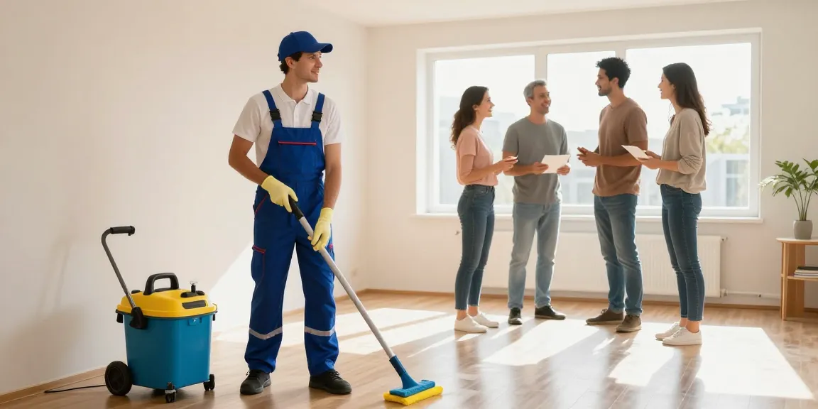 Professionele end of tenancy cleaning Rotterdam van lokale, vertrouwde aanbieder in een appartementencomplex.