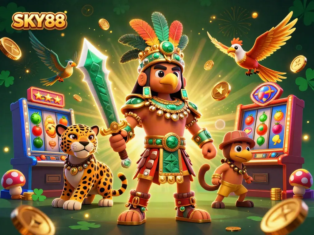 Engage in thrilling gameplay at SKY88 with vibrant 3D slot machines and dynamic characters.