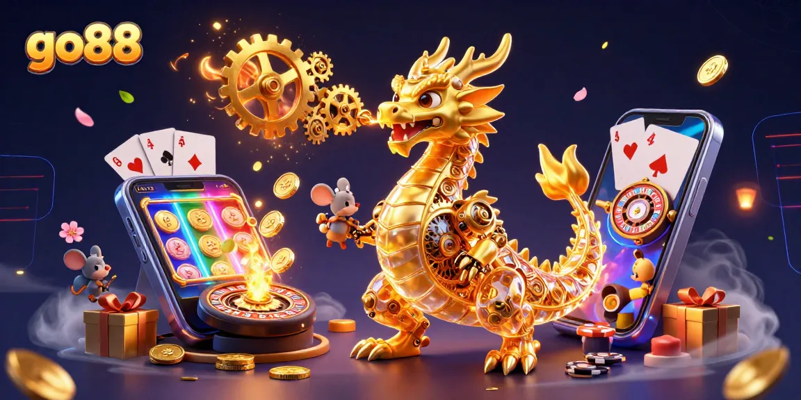 Experience go88's thrilling slots with a golden dragon and winning gameplay elements