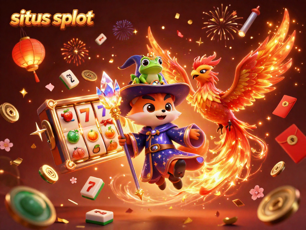 Experience excitement at situs slot with this enchanting casino-themed 3D illustration showcasing vibrant characters and slot game elements.