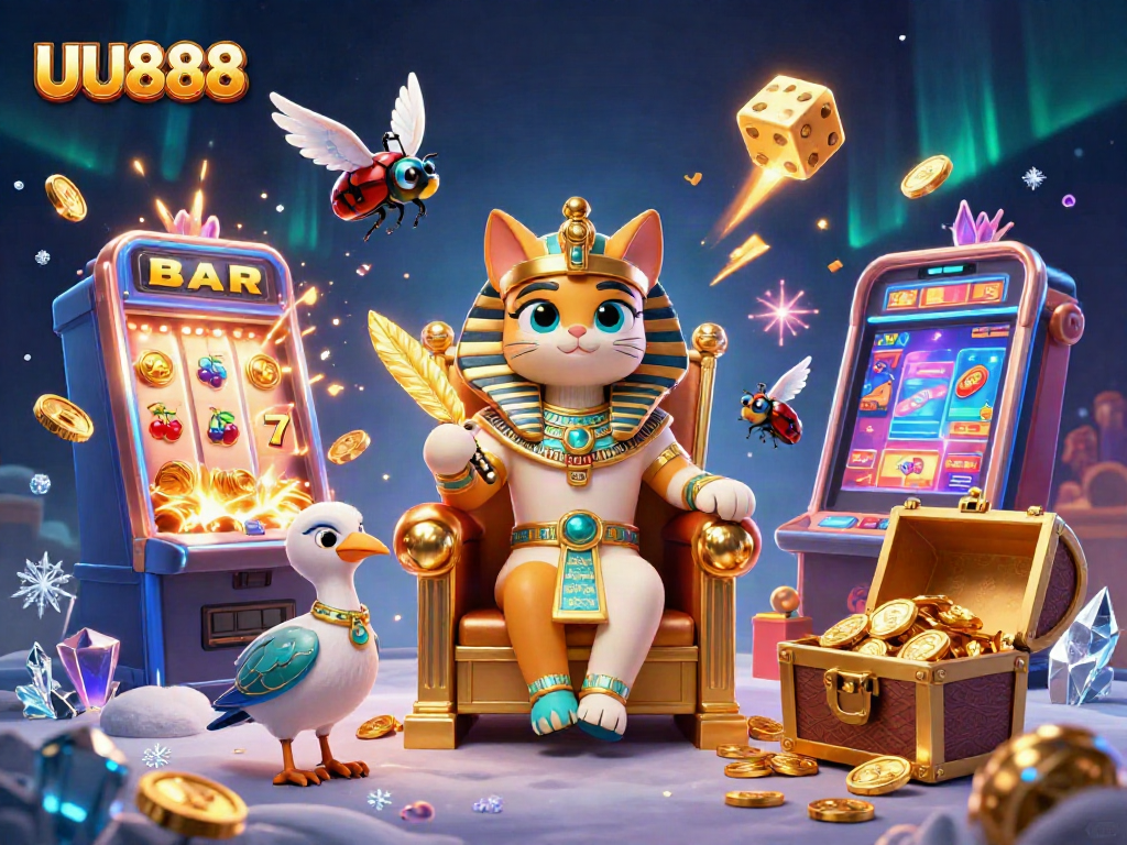Experience thrilling gameplay with UU888 in this vibrant casino scene featuring rich visuals.