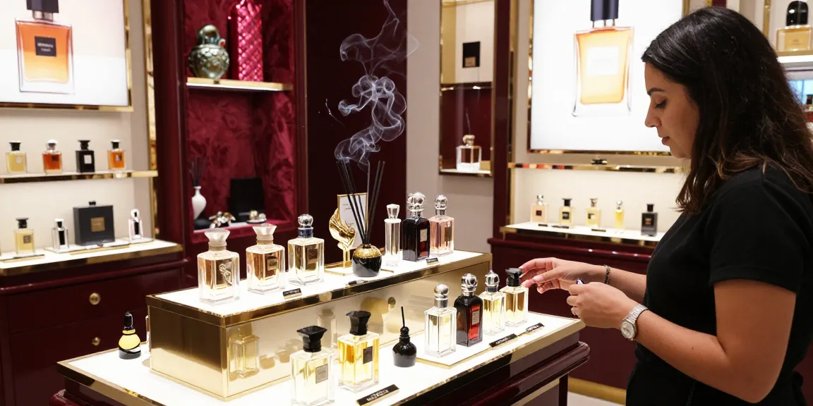 Dubai parfum kopen in een luxe winkelomgeving met aantrekkelijke parfumflessen en advies van deskundigen.