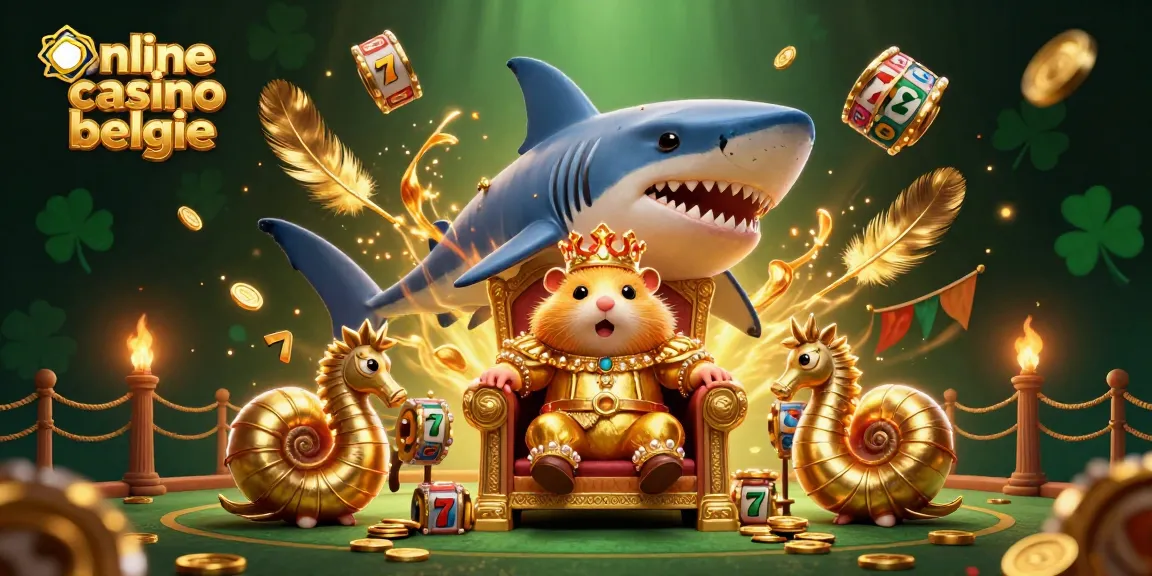 Engage in the thrilling world of online casino belgie featuring a golden hamster king and vibrant casino elements.