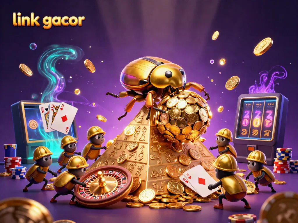 Experience thrilling wins with link gacor at this vibrant casino-themed illustration.