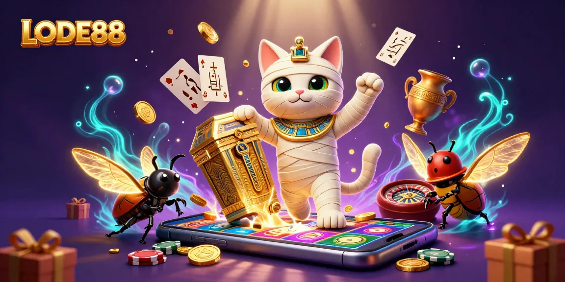 Engage in thrilling gameplay at LODE88 with vibrant characters and exciting casino elements surrounding you.