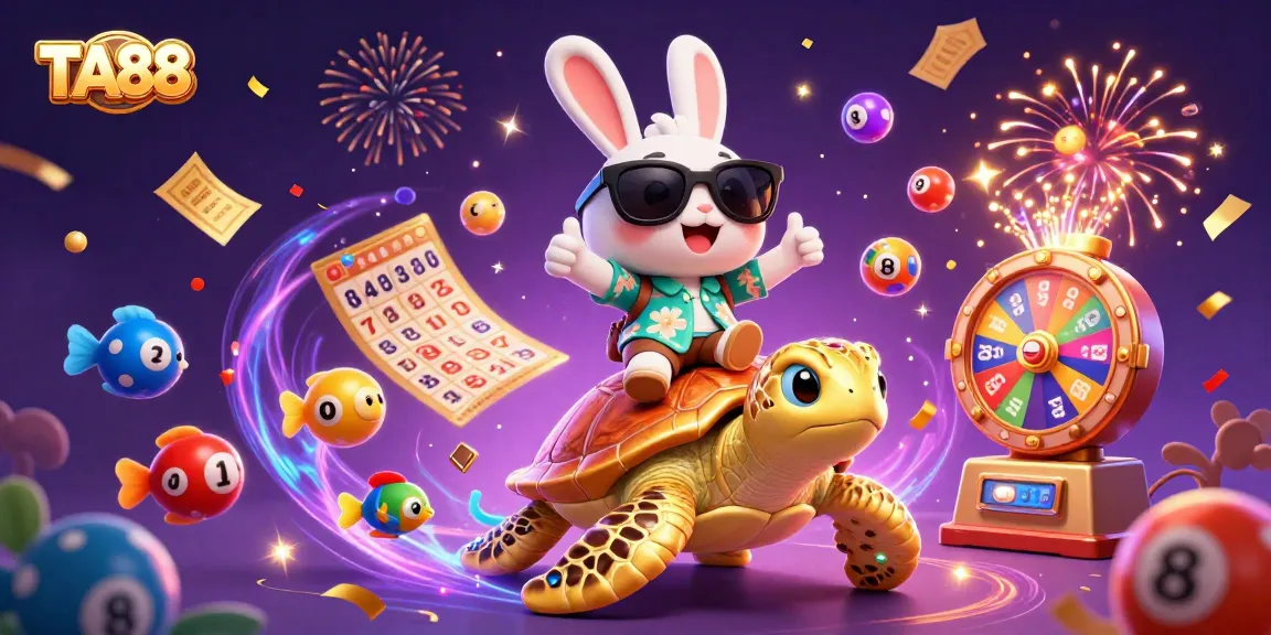 Win big with TA88 and enjoy the excitement of colorful lottery balls and festive casino elements!