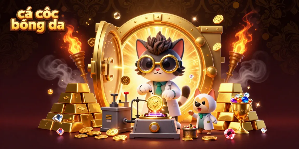 Experience thrilling cá cược bóng đá gameplay in a vibrant casino scene with a charming mad scientist cat and loyal assistant.