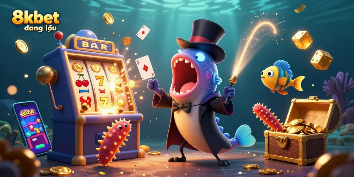 Experience thrilling gameplay with 8xbet đăng nhập, featuring magical sea creatures and vibrant casino elements.