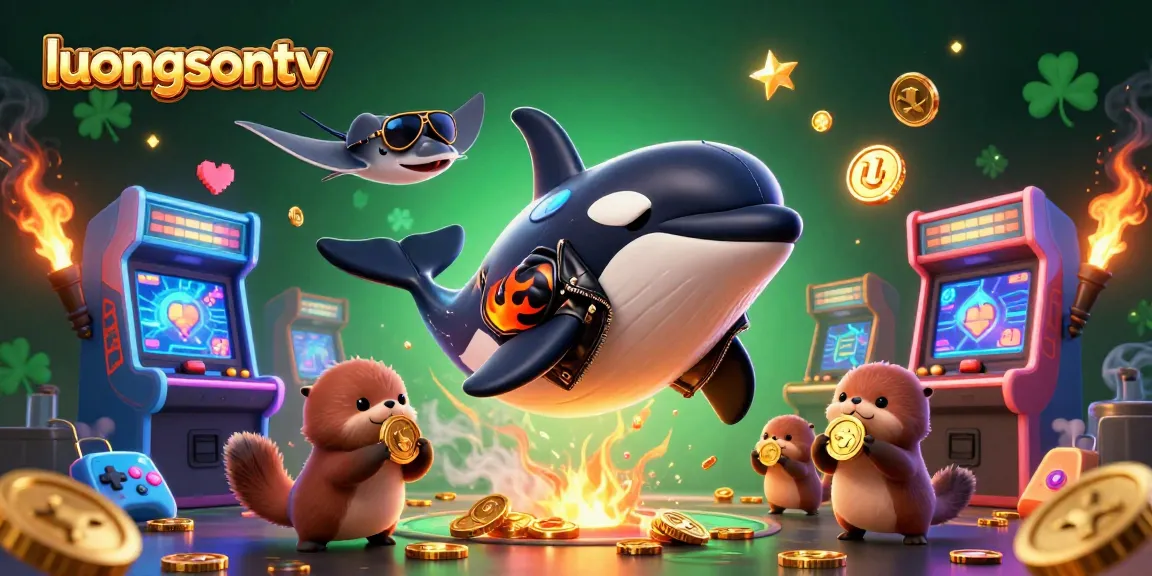 Engage with luongsontv's vibrant gaming world, featuring dynamic characters and colorful casino elements that captivate viewers.