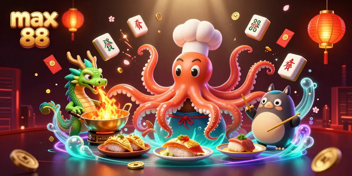 Engage with the thrilling world of max 88 online casino, where a sushi chef octopus and dragon ignite excitement!