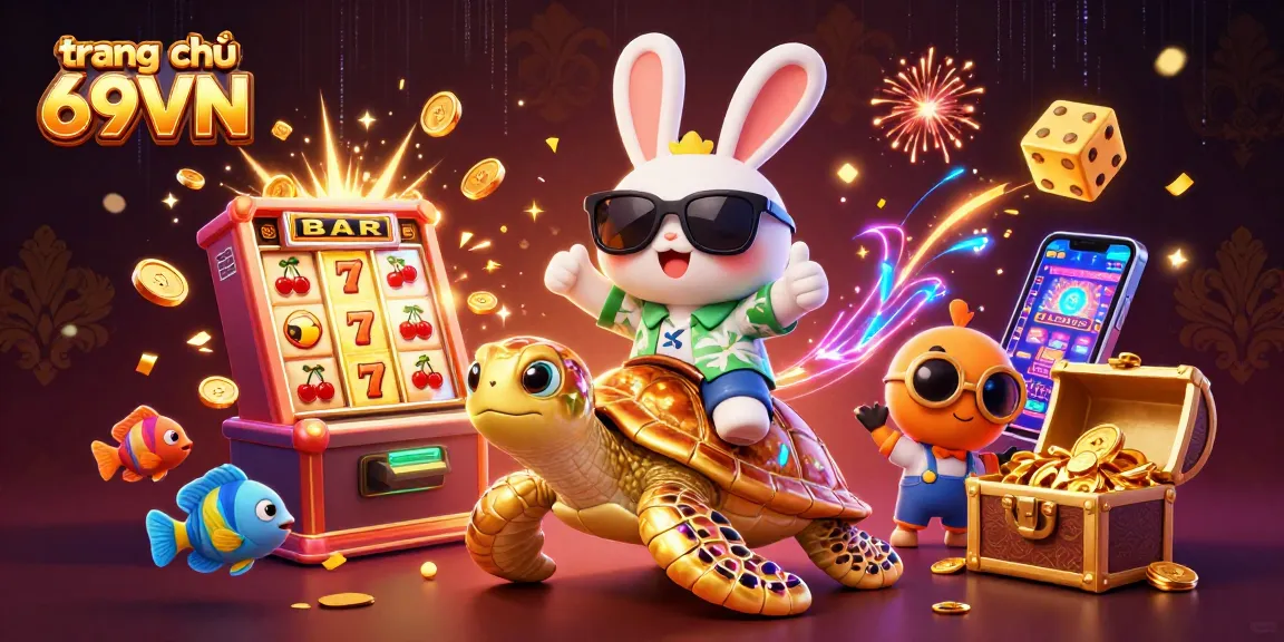 Experience the excitement of gaming at trang chủ 69VN with vibrant characters and dynamic casino elements.