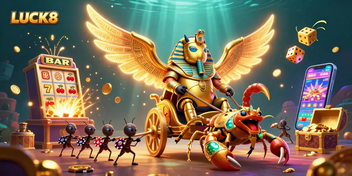 Engage in thrilling casino action at LUCK8 with vibrant characters and jackpot excitement