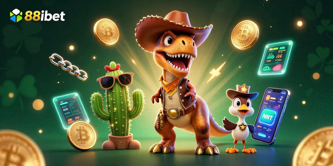 Engage with 88ibet's exciting gaming scene featuring vibrant characters and currency elements.