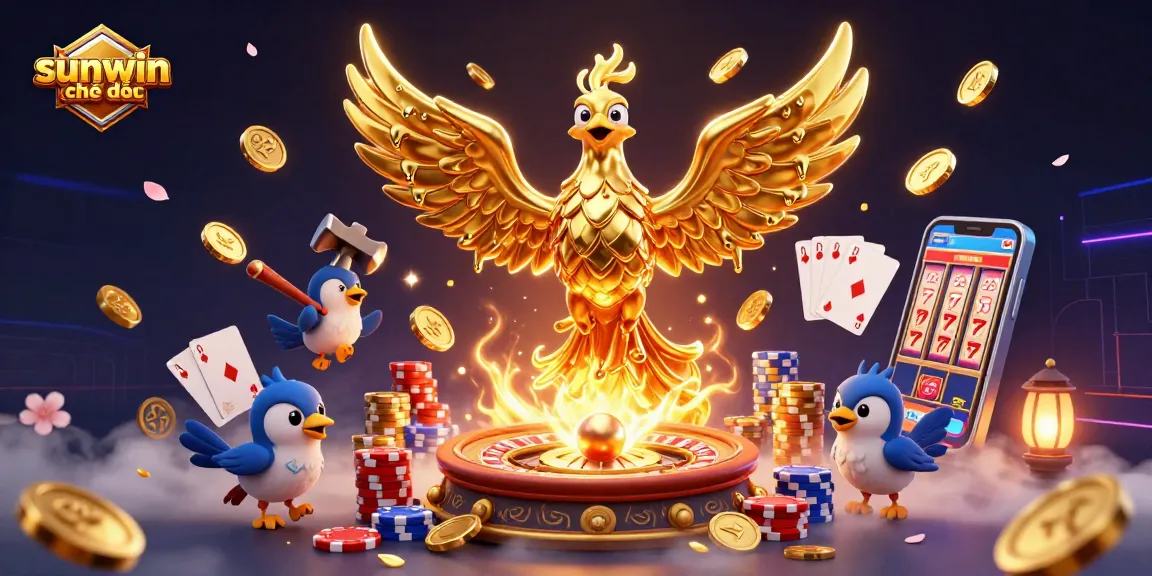 Engage in thrilling gameplay at sunwin chính thức with golden phoenix and casino elements.