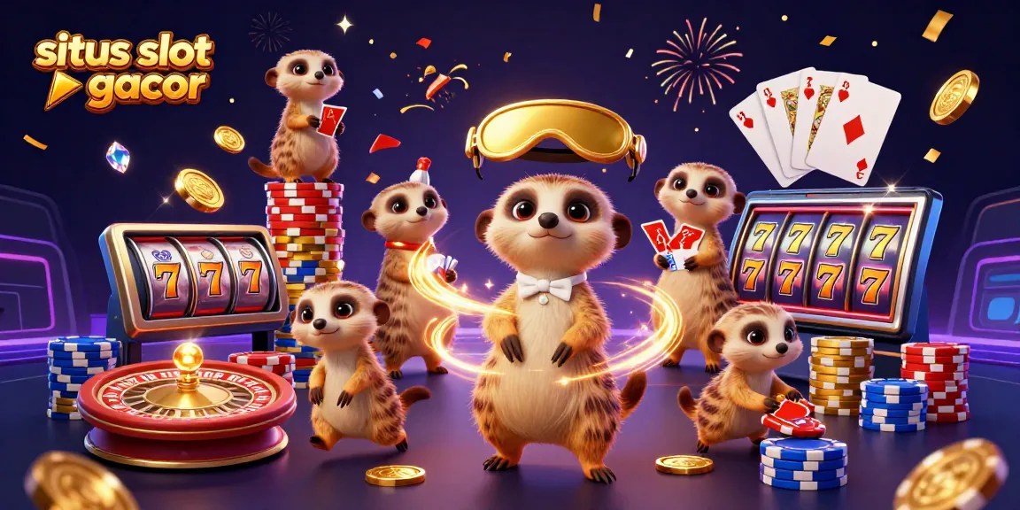 Engage with situs slot gacor action as meerkats orchestrate a vibrant casino scene full of thrills.