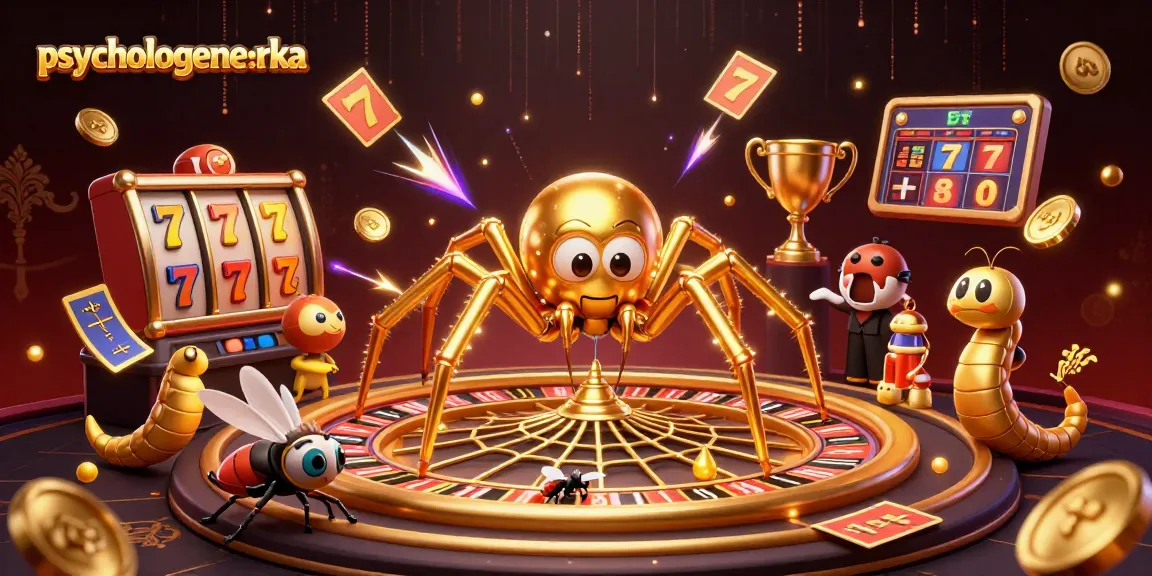 Experience thrill with psychologeneureka in an ultra-detailed 3D casino scene featuring vibrant game elements.